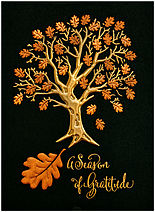 Gold & Copper Tree H2768V-4A